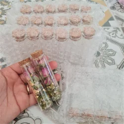 50 PCS Glass Bottling Bottle 20ml Test Tube Cork Mini Spice Bottles Container Small DIY Jars Vials Tiny glass Bottles