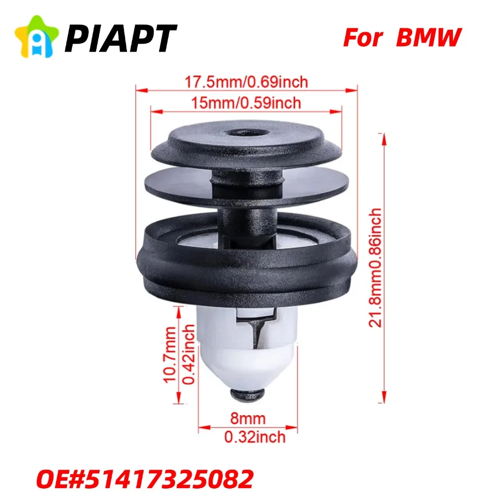 20PCS Door Trim Panel Retainer Clip 51-41-7-325-082 for BMW 3 5 M3 M5 X5 X6 X7 Z4 2017-On (G20 G30 F90 G32 G01 G02 G07 G29)