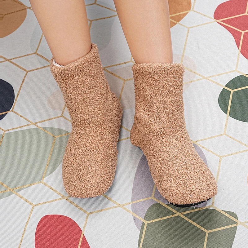 Mntrerm Winter Wärme postpartale Hausschuhe für Frauen Innen boden ruhige Idee Stoff weiche Baumwoll stiefel für Paare – Detail 10