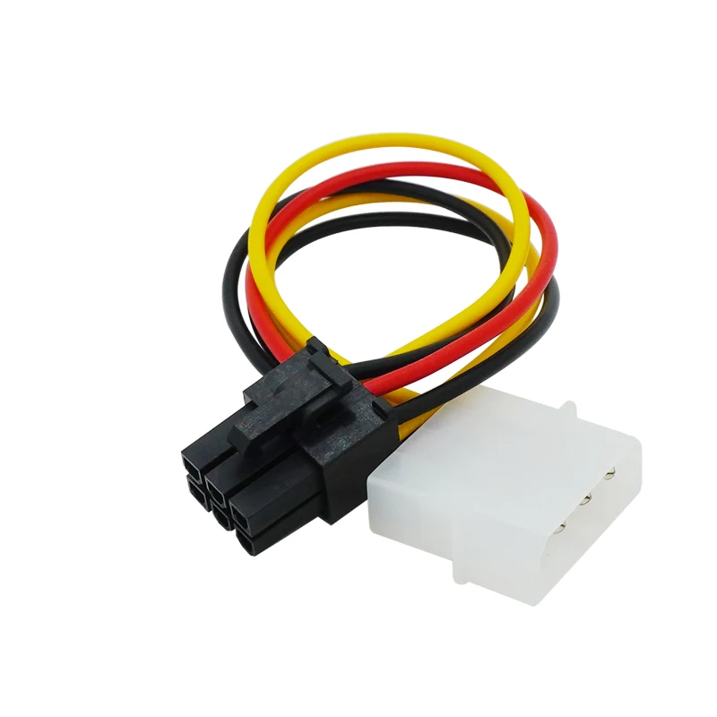 4 Pin Molex ถึง6 Pin PCI-Express PCIE Power Converter อะแดปเตอร์ Cable Drop Shipping_KXL0707