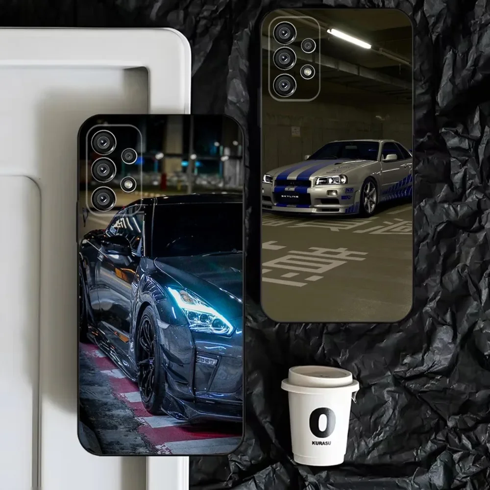 

Cool G-GT-R-Sport Car Phone Case For Samsung S25,S24,S23,S22,S21,S20,S10,Ultra,Plus,Lite,FE,Soft Silicone Black Cover