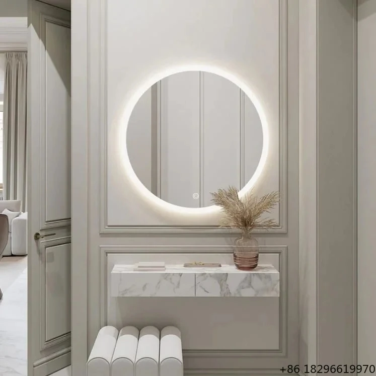 

LED Vanity Makeup Mirror Bathroom Defogger Oval Round Illuminated Cosmetic Mirror with LED Light