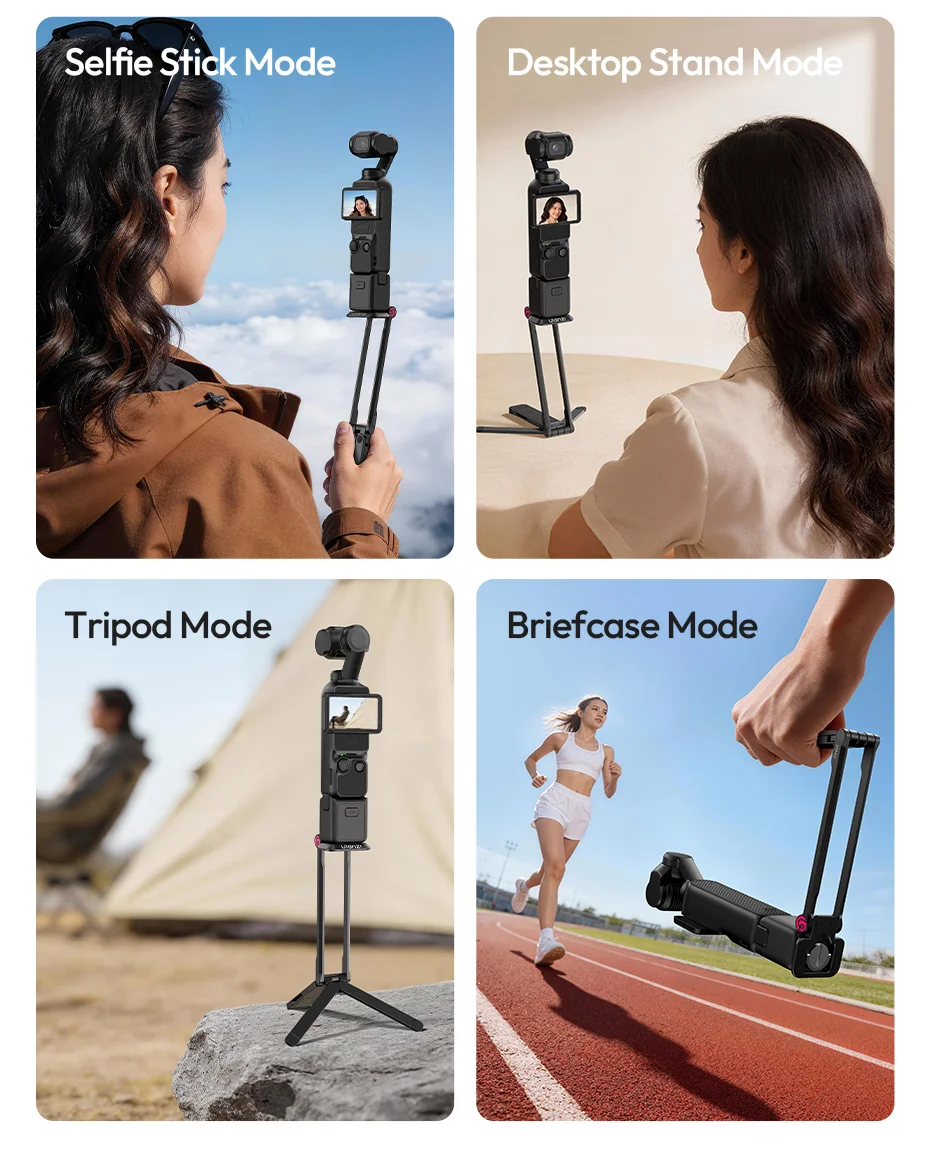 � Ulanzi MA66 Magnetisches Schnellwechsel-Stativ für DJI Pocket 4/4p/3, faltbarer Selfie-Stick-Griff-Stativ mit verstecktem Haken für Reisen – Detail 8