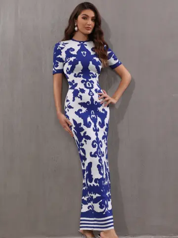 6 best sales नीली पट्टी वाली पोशाक - №5