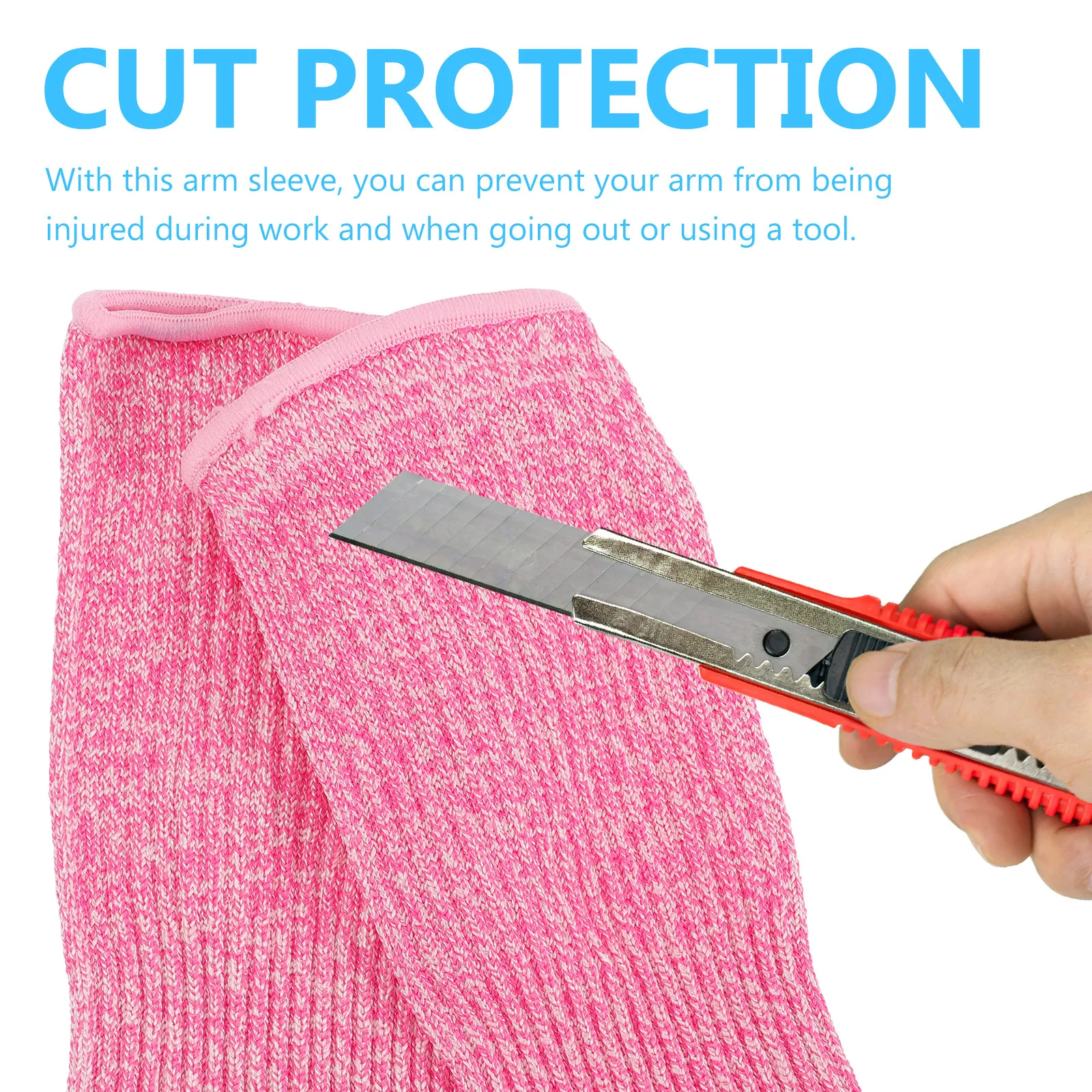 5Pairs Cut Resistant Arm Sleeve Forearm Protection Cover Elastic Lightweight Anti-Cut Safety Guard for Gardening Woodworking