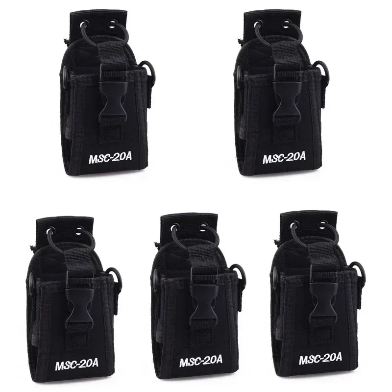 

5PCS MSC-20A Multifunction Case Holder Pouch Bag for Motorola GP328+ BAOFENG UV-5R UV-B5 UV82 UV6 UV8D GT-3 A52 Walkie Talkie