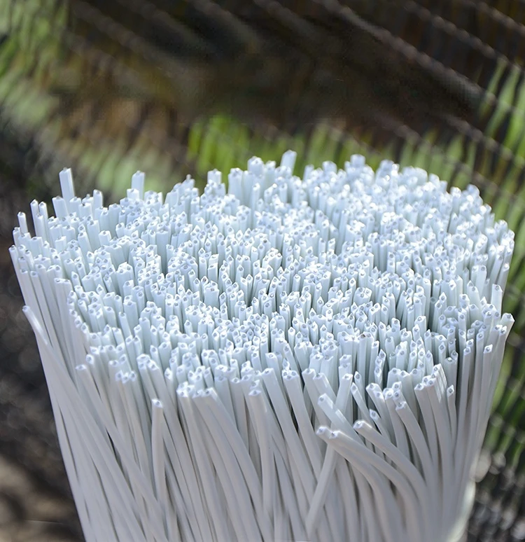 1000Pcs Black White Twist Tie Plastic Shell Reusable Galvanized with Iron Core Bendable Cable Ties 8mm/10mm/12mm/15mm