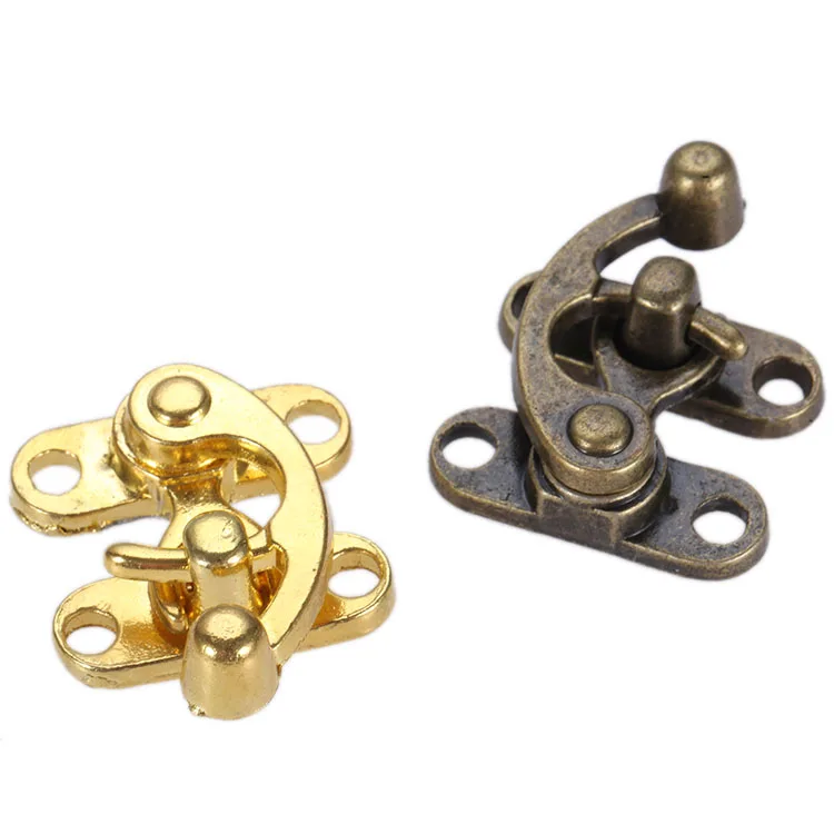 10pcs Vintage Hardware Hasps Decorative Jewelry Gift Wine Wooden Box Suitcase Latch Clasps with Screws Zinc Alloy 29*33mm