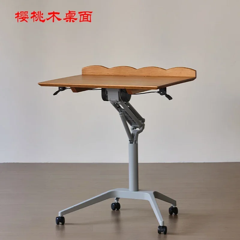 

black walnut solid wood lifting computer desk