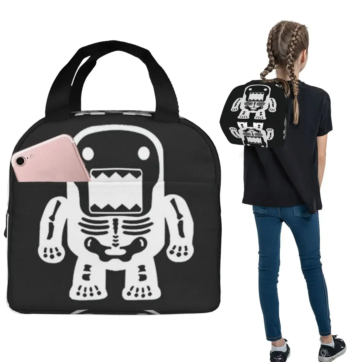 

Термосумка для обедов Domo Kun RAWR: мультяшная аниме-сумка для женщин и детей, герметичный контейнер для еды, термосумка-тоут