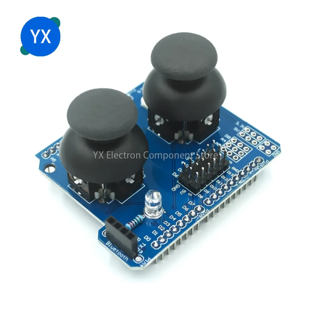 Electronic Building Blocks Dual PS2 Game Joystick Button Module and ESP32-DevKitC Development Board with WROOM-32U