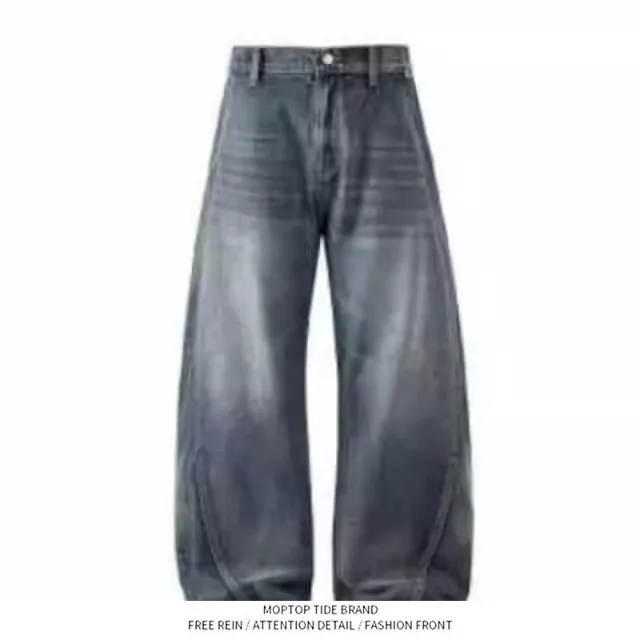 

Ретро-джинсы в американском стиле, свободные прямые брюки для мужчин и женщин, весна-осень, полиэстер