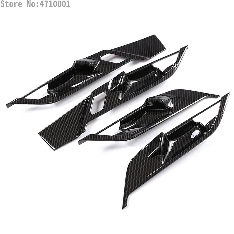 Interior Door Bowl Cover For BMW X2 F47 2018 2019 Carbon Fiber ABS For BMW X1 F48 2016-2019 Door Bowl Protective Trim Accessorie