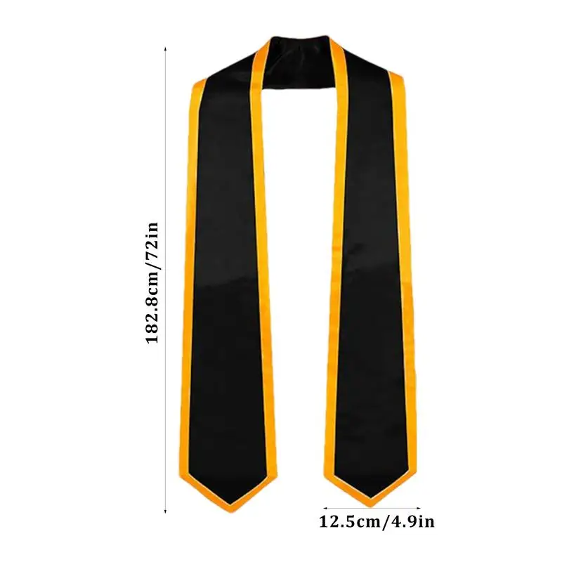 Étole de remise des diplômes unisexe pour adultes, châle uni, accessoires de décoration de remise des diplômes, uniforme de réunion de début académique, 1PC