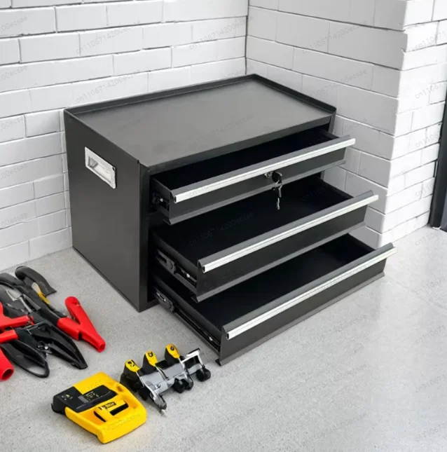 Three layer Desktop Toolbox, File Cabinet, Storage Box, Assembly Line, Tool Cabinet, Iron Box, Office Workshop, Mini Box