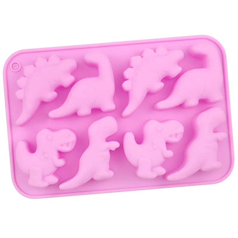 Blues Wholesale 8 Dinosaurs Cartoon Silicone Cake Mold DIY Handmade Soap Tools Children's Bread Baking