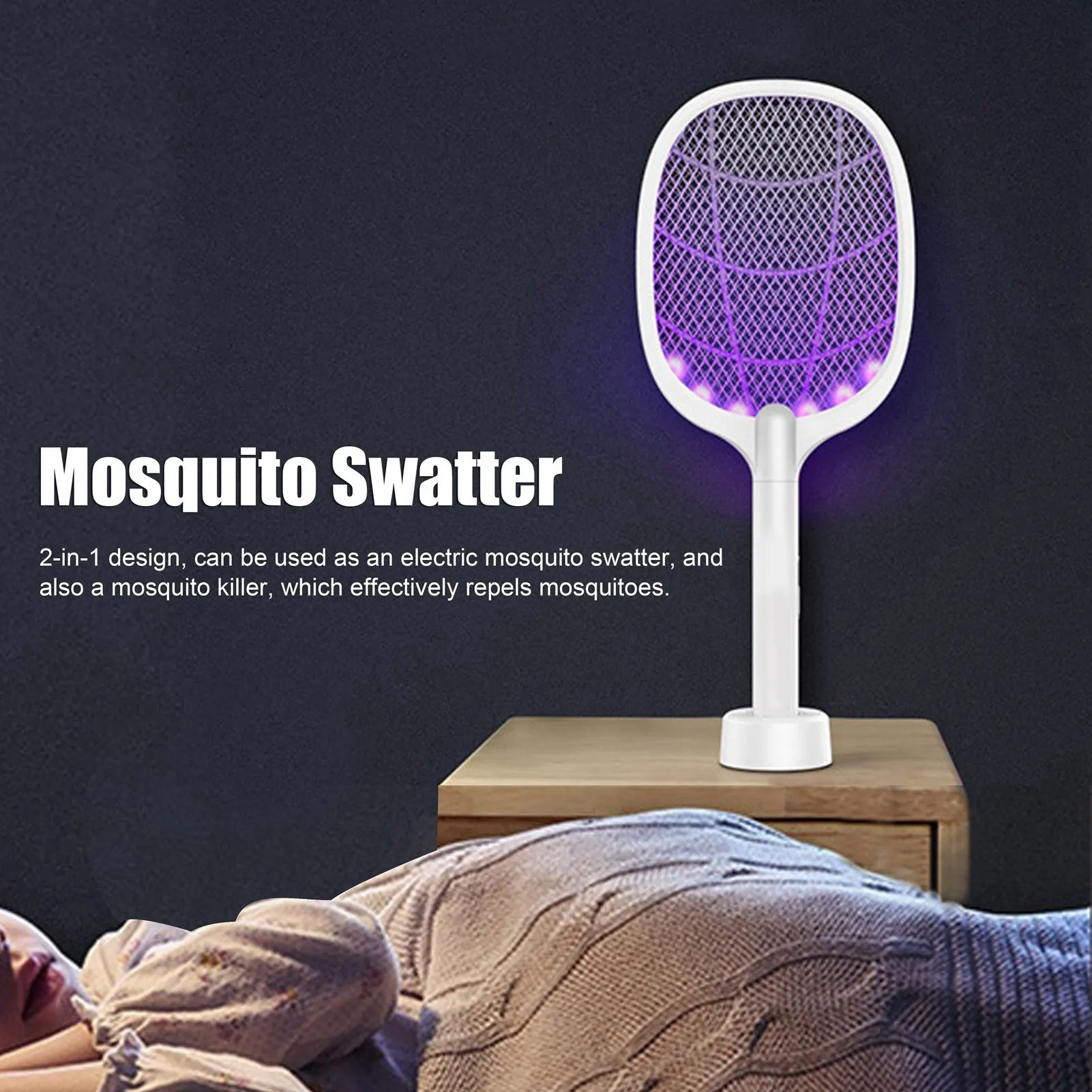 

Electric Mosquito Swatter USB Photocatalyst Mosquito Killer Lamp for Home Office Use