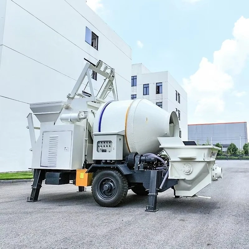 Factory Sale and Pumping Concrete Mixer With Pump Machine for Construction Integrated Mixing Conveying Equipment