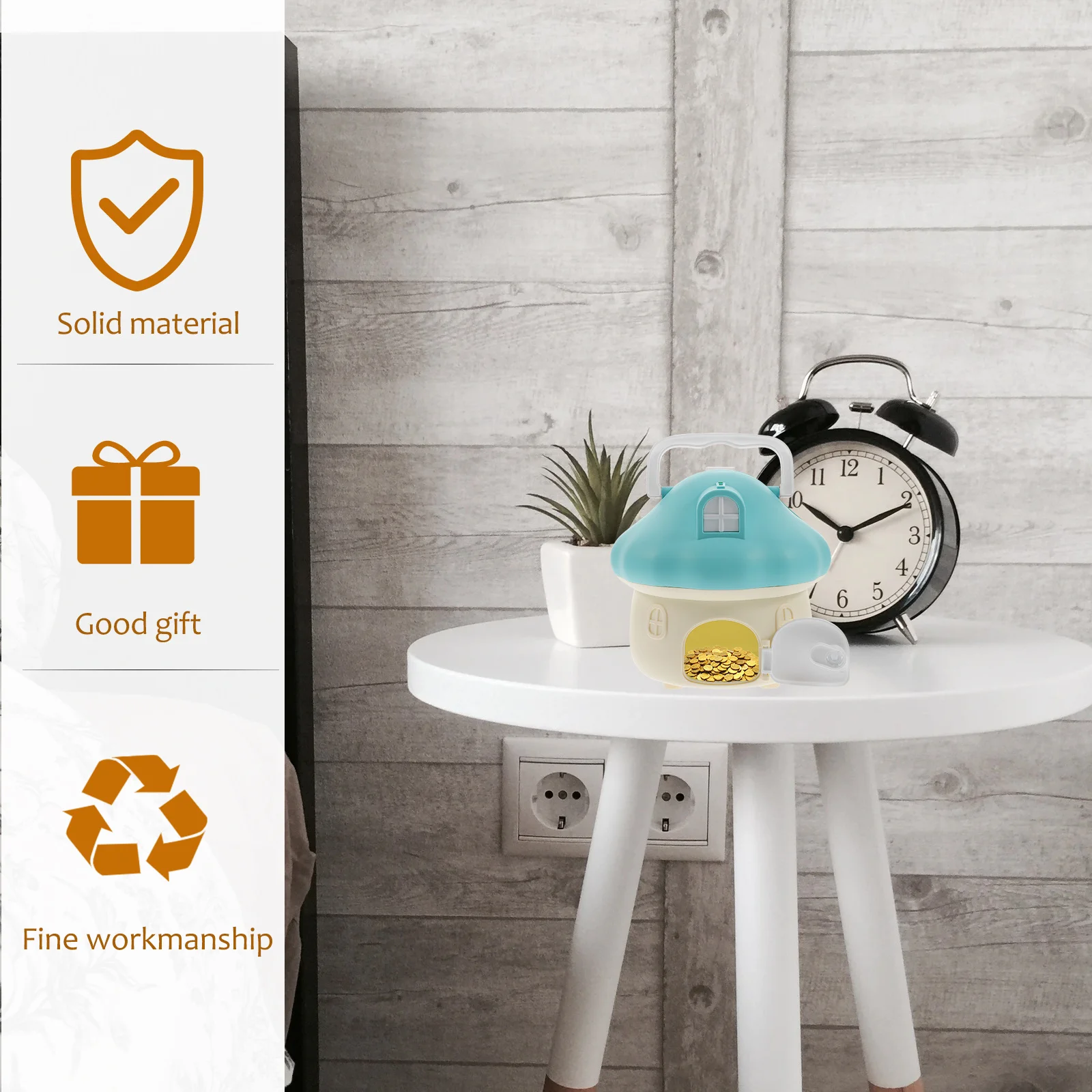 جرة نقود كرتونية متينة لديكور غرفة الأطفال، حاوية عملات معدنية موثوقة، وعاء توفير الطاولة، هدية للأطفال، جرة المال #2