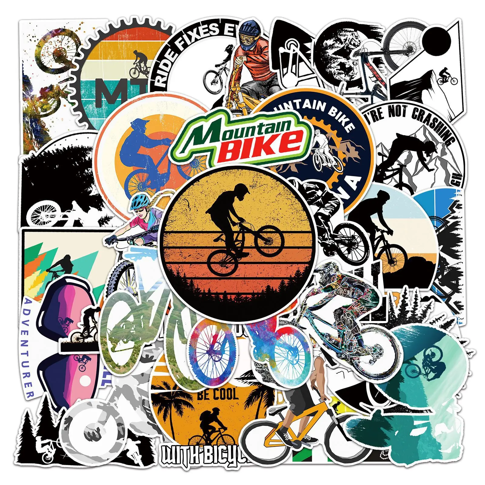 

10/50PCS Bicycle Creative Cartoon Graffiti Stickers Decorative Skateboard Notebook Motorcycle Waterproof Stickers Kids Toy