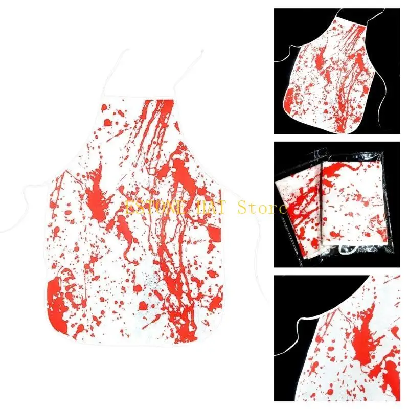 

49MF Halloween Bloody Apron, Maid Cosplay Costume Apron for Halloween Cosplay Party