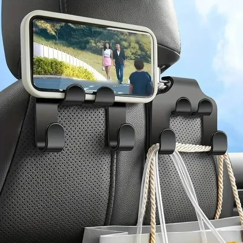 Uniwersalny samochodowy uchwyt na telefon do zawieszenia na tylne siedzenie, leniwy uchwyt na telefon do zagłówka tylnego siedzenia, przenośny uchwyt z haczykiem na tylne siedzenie samochodu.