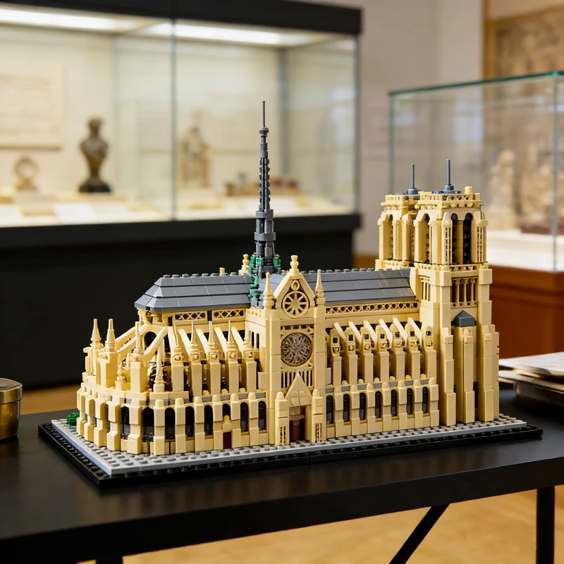 

4383pcs Model Adults Gift 21061 Notre-Dame de Paris Architectural Model Kit Home Decoration