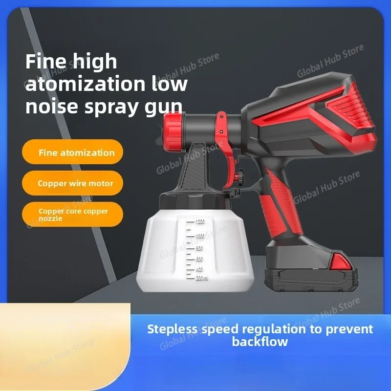 

Electric Spray Gun, Yellow Paint, Latex Paint Spray Gun, Machine, Lithium Battery Coating Machine for Painting