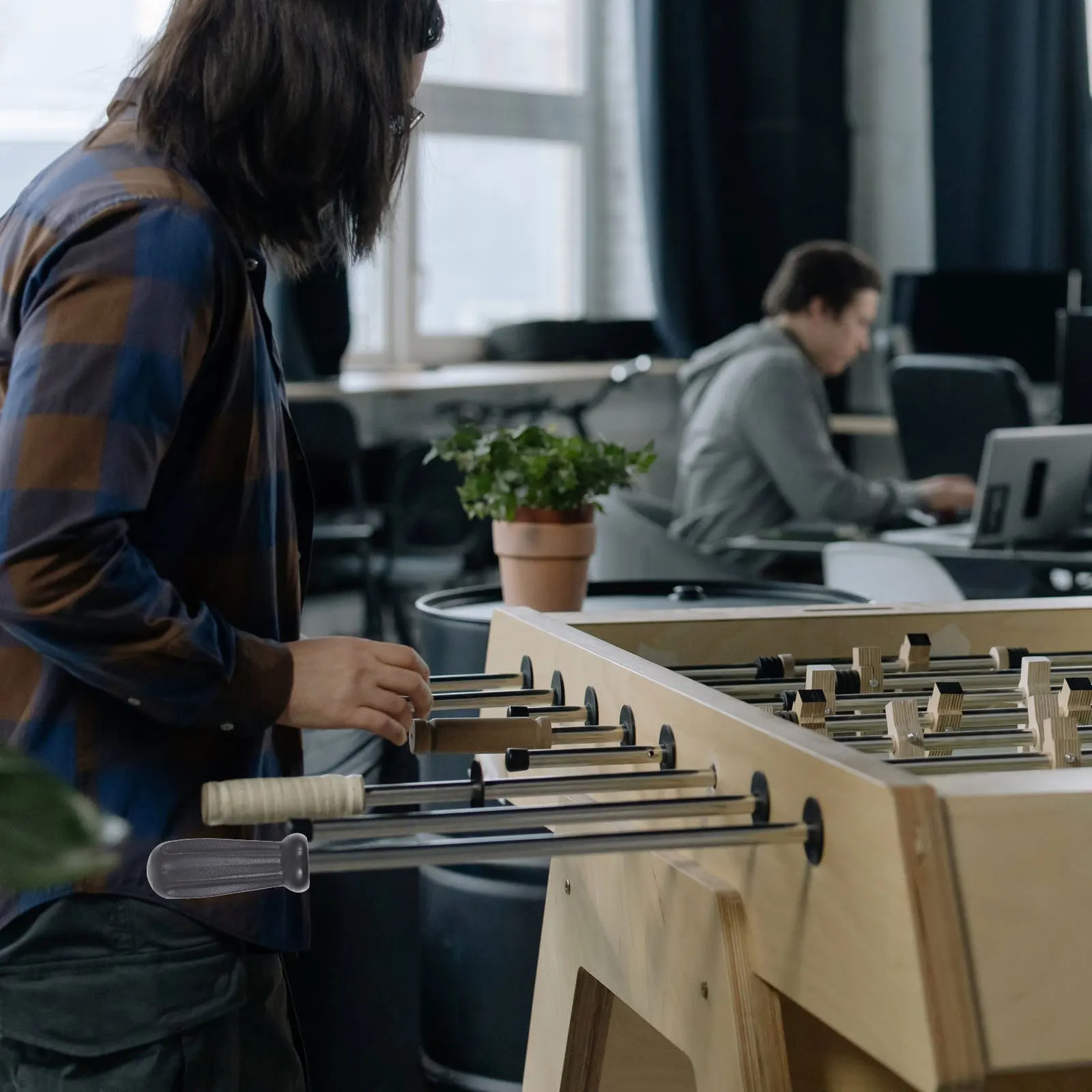 

8 Pcs Octagonal Foosball Handles Replacement Plastic Table Football Grips Ergonomic Compact Easy Storage Smooth for Football