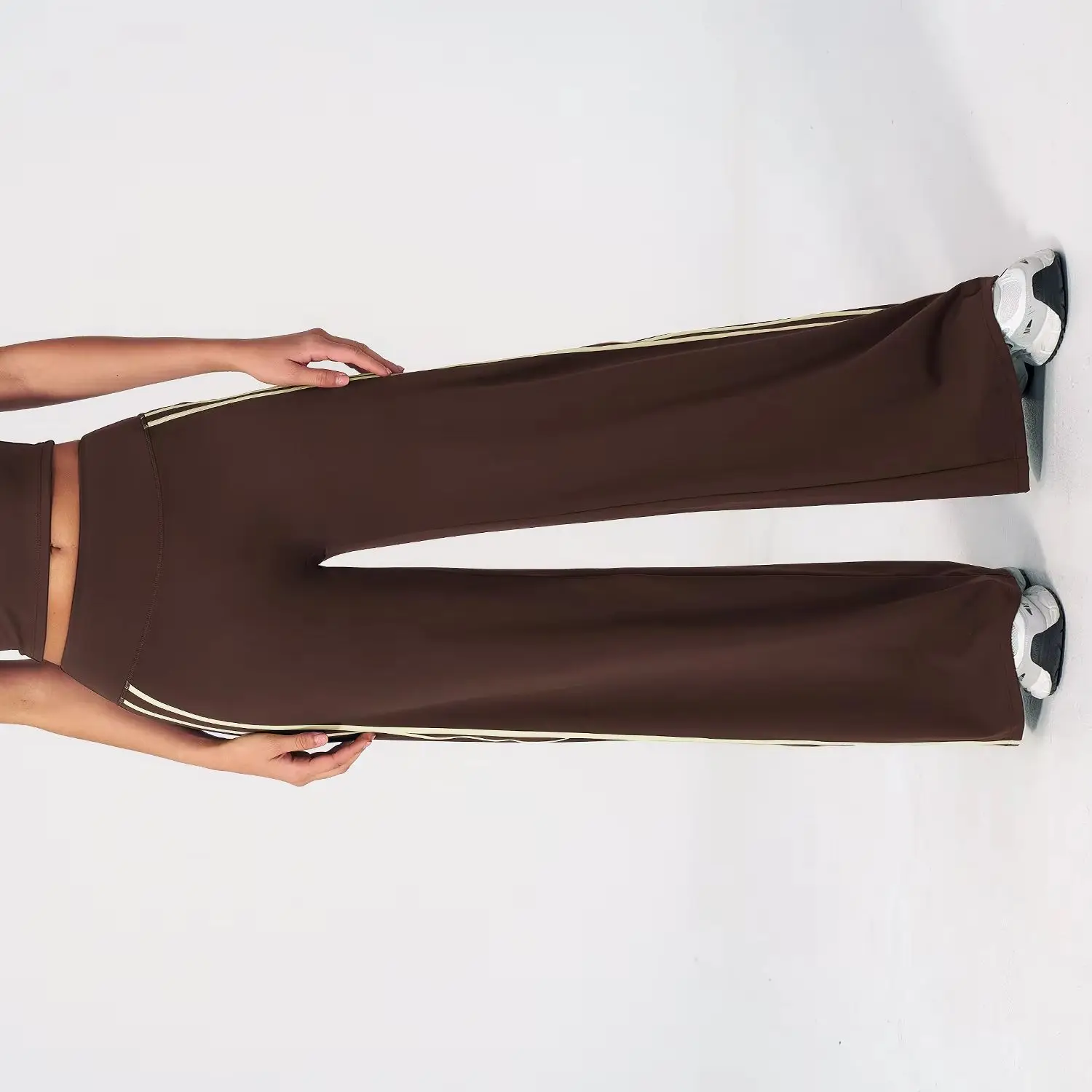 Sports Wear Women Yoga Pants High Waist Casual Straight Wide Leg Pants Loose Sports Bottoms Outdoor Running Gym Long Trousers