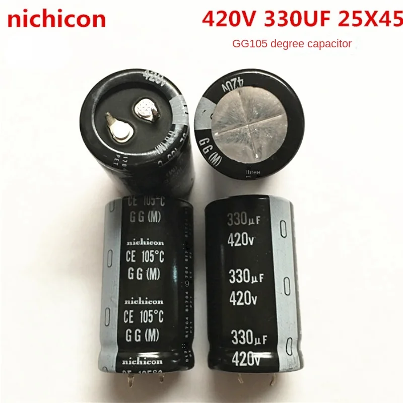 1PCS 420V330UF 25X45 Nikon electrolytic capacitor 330UF 420V 25 * 45 GG series 105 degrees