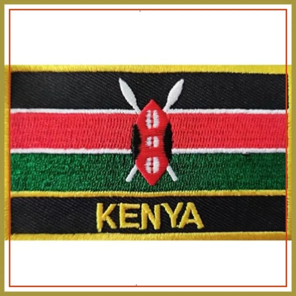

Kenya Flag Patch Embroidered Tactical Military Iron On Sew On 1 PCS