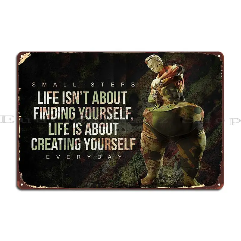 Self Made Man Creating Himself Metal Plaque Cinema Wall Cave Mural Custom Home Tin Sign Poster