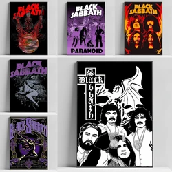 Rock Band B-BLACK S-SABBATH Poster Home Art Gaming Room Decoration Print DecorativeCanvas Paintings Wall Decor Home