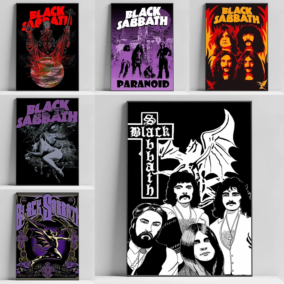 Rock Band B-BLACK S-SABBATH Poster Home Art Gaming Room Decoration Print DecorativeCanvas Paintings Wall Decor Home