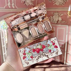 Flower Knows Strawberry Rococo Moonlight Mermaid Jewel Eyeshadow Palette 5 Colors Pearlescent Mashed Potatoes 2023