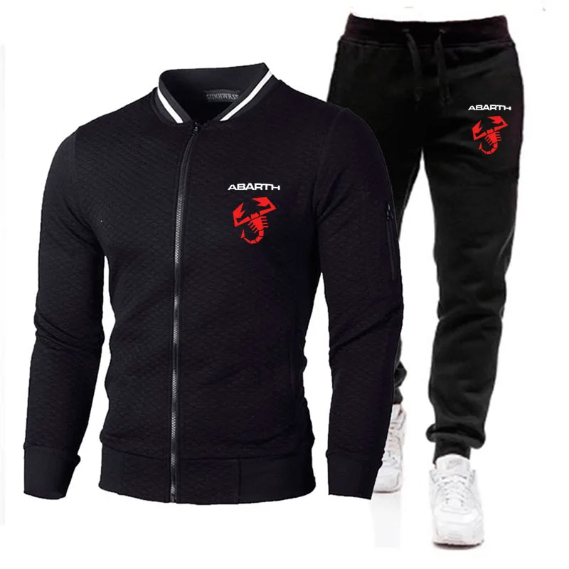 Fashion Business Jackets Clothing Men's set Spring Autumn Men's Casual sweatshirt color matching trend men's jacket set