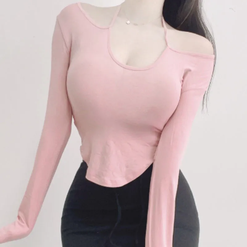 Modisches, bequemes Damen-Langarmshirt mit Dongda Gate Taillenbund und Kordelzug für den Herbst, schmal geschnitten