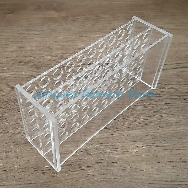 Imagem -04 - Vidro Orgânico Claro Test Tube Rack Centrífuga Tube Holder Armazenamento Stand Shelf Tamanho do Furo 13 16 19 21 26 31 mm Lab Consumíveis 1pc