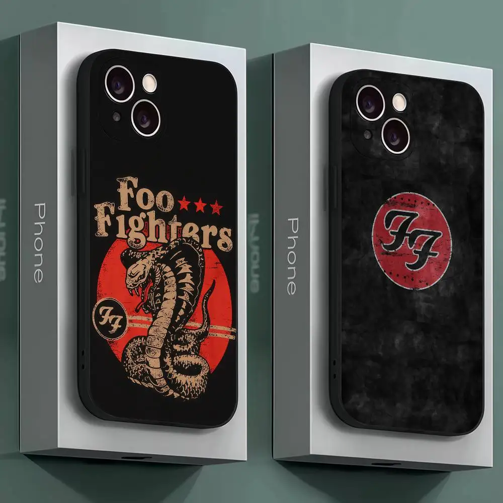 Foo Fighters Phone Case Black Silicone Matte Phone Case For Iphone 17 Air 16 15 14 13 12 11 Pro Max TPU Soft Case