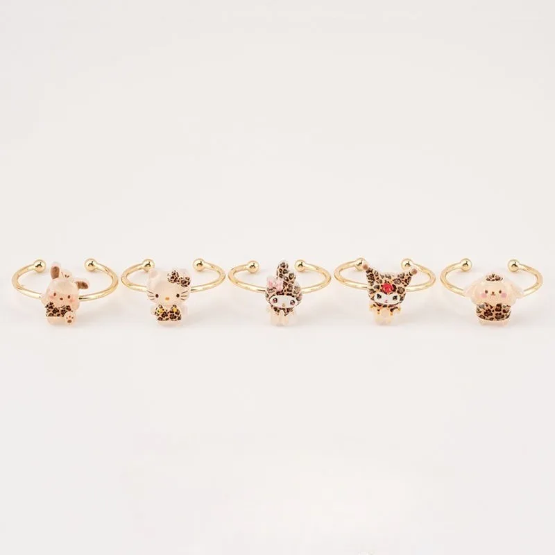 

Hello Kitty PomPomPurin Anime Kawaii Print Sanrio Ring Cute Cartoon Ice Transparent Bracelet Decoration Gifts Toys for Kids