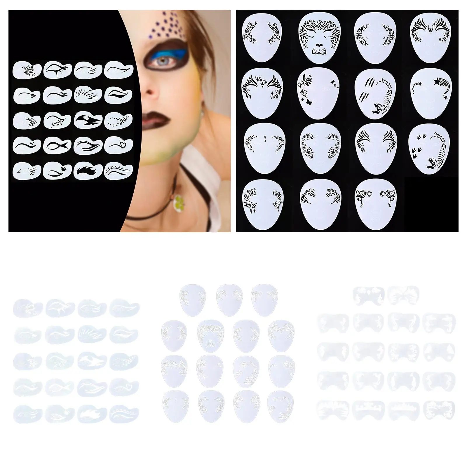 

Face Paint Stencils Set for Children Adult DIY Party Supplies Painting