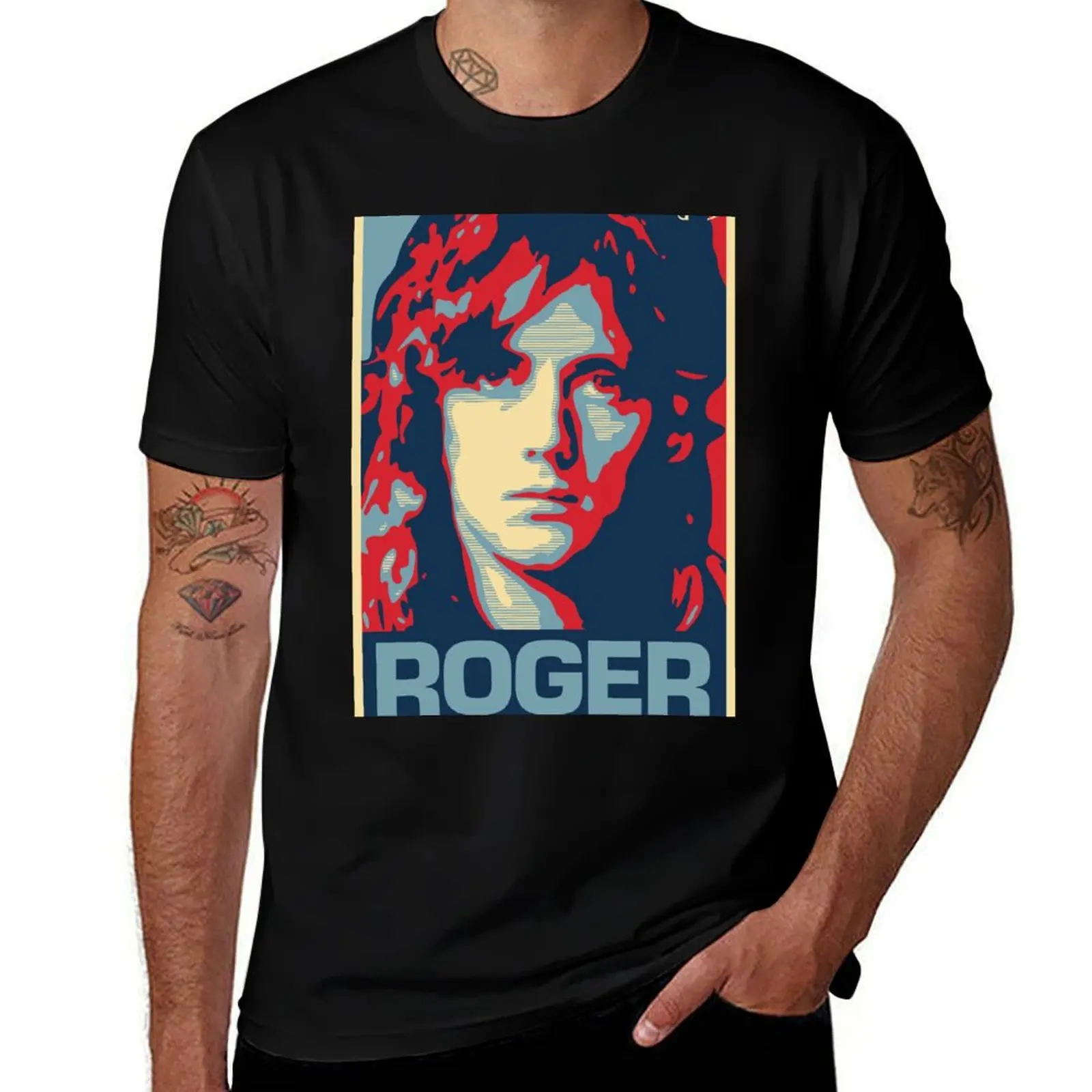 Roger T-Shirt Summer Print Short Sleeve Tee T-Shirt