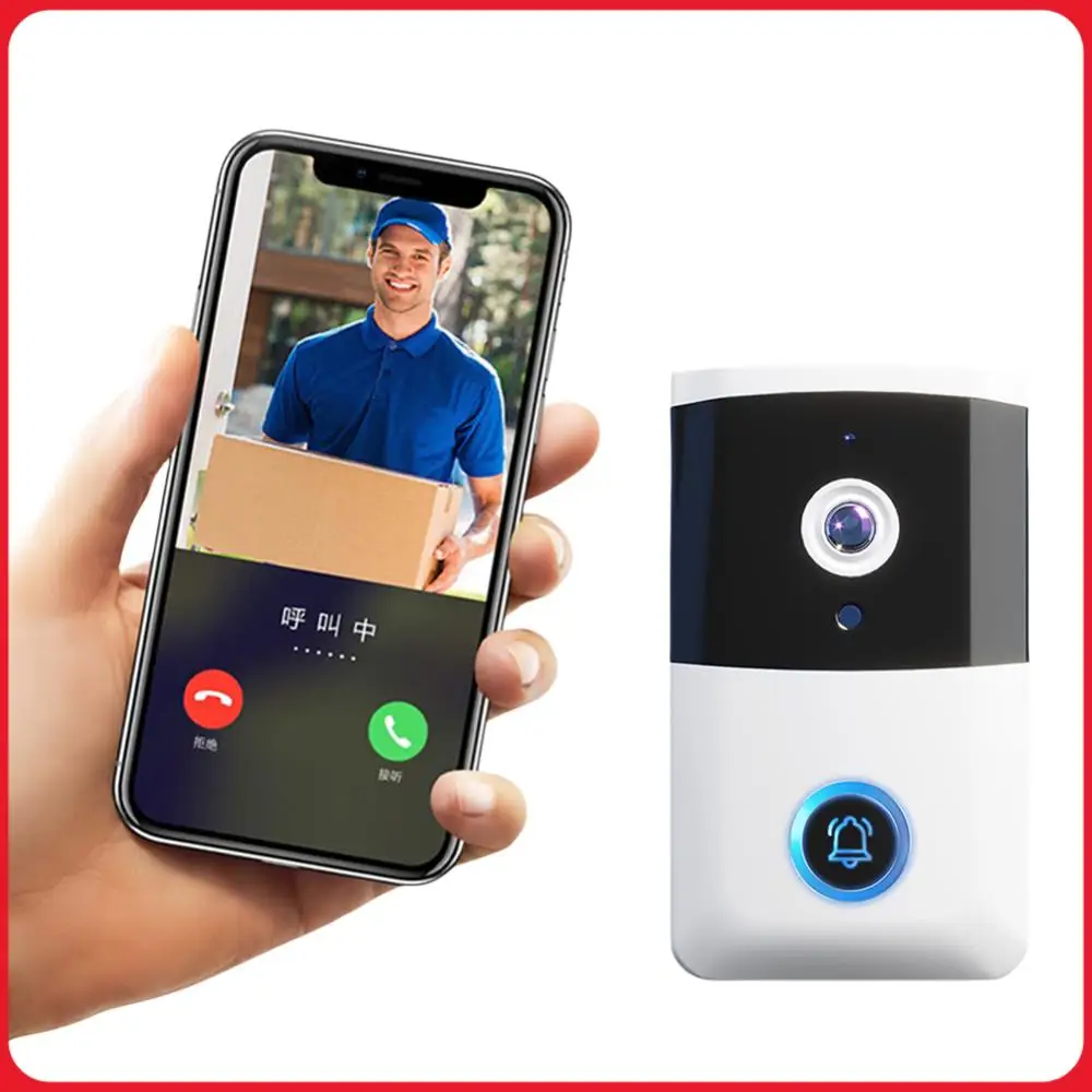 WiFi Wireless Video Doorbell IR Night Vision Visual Doorbell Two-way Audio Home Door Bell Home Security System