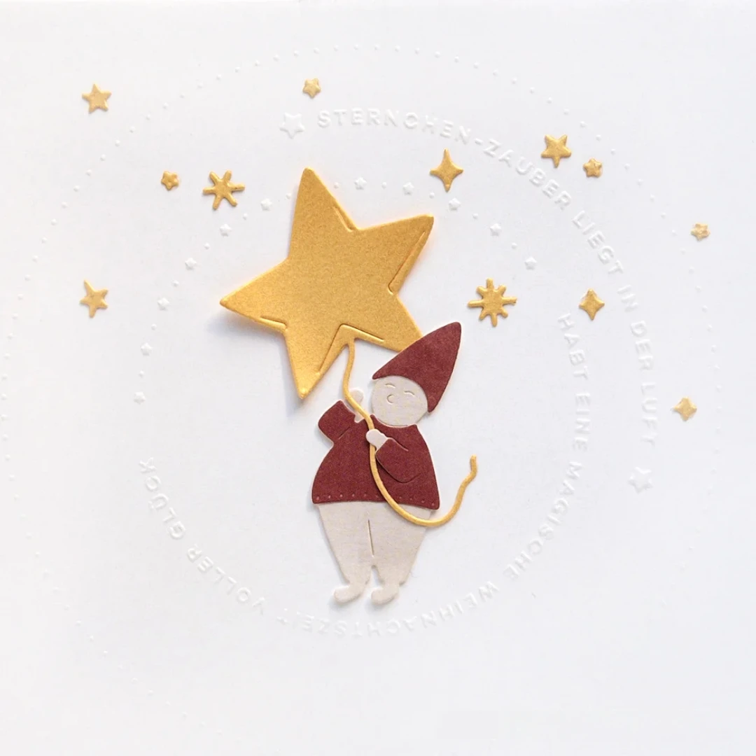 New Christmas Figurine and Star Metal Cutting Dies for DIY Scrapbooking Card Making Stencils Embossing Craft Decoration