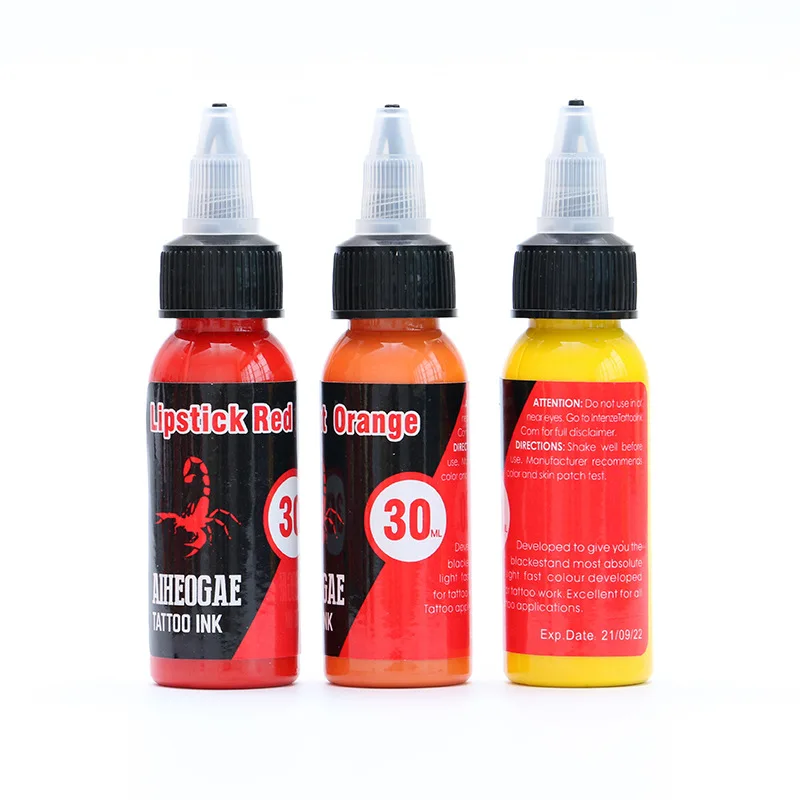 30ML/Bottle Professional Tattoo Ink Pigment Semi-Permanent Paints Supplies For Eyebrows Lips Beauty Makeup Body Art Tattoo Tools