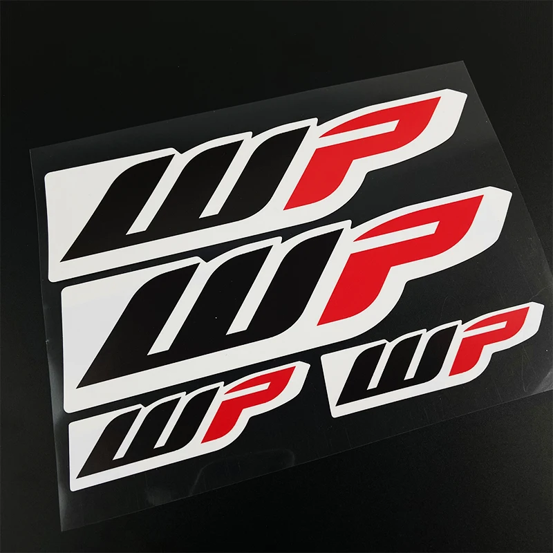1 SET Motorrad Aufkleber Motocross Vordergabeln Wp für Stoßdämpfer Coole Logo Suspension Langlebige Vinyl Aufkleber Dekoration