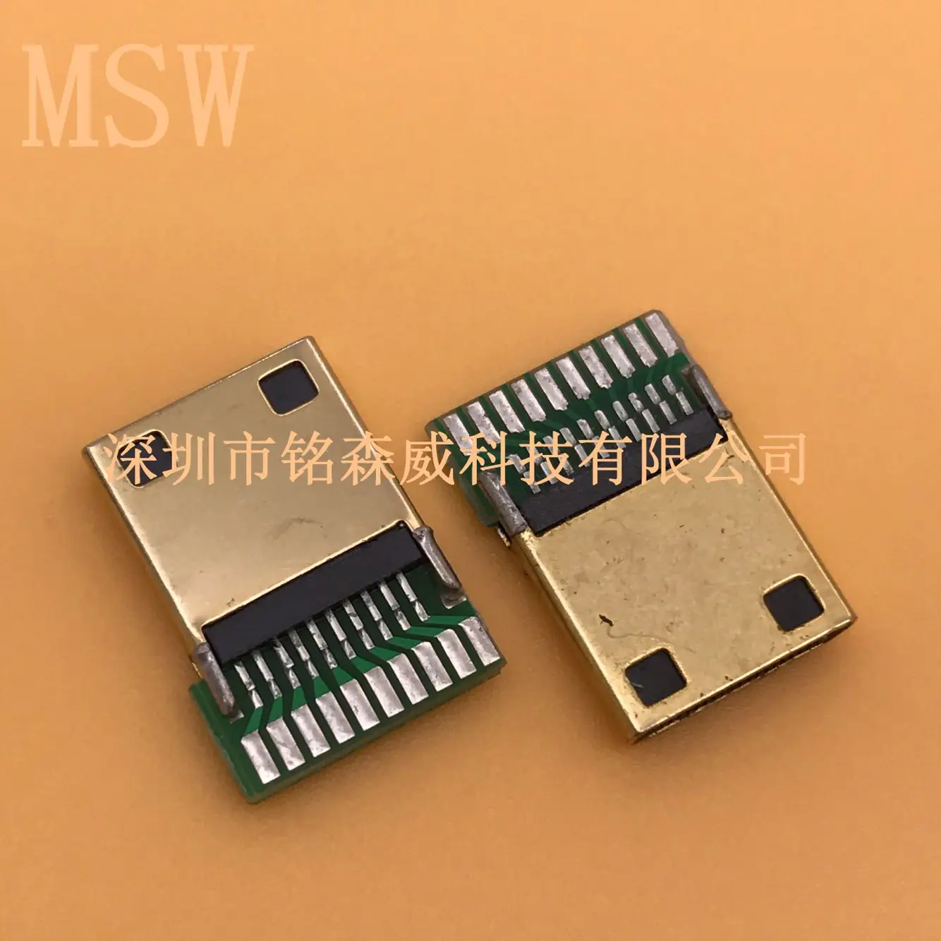 For MINI HDMI with PCB solder plate 19P male C type 19 + 1 mini HDMI plug