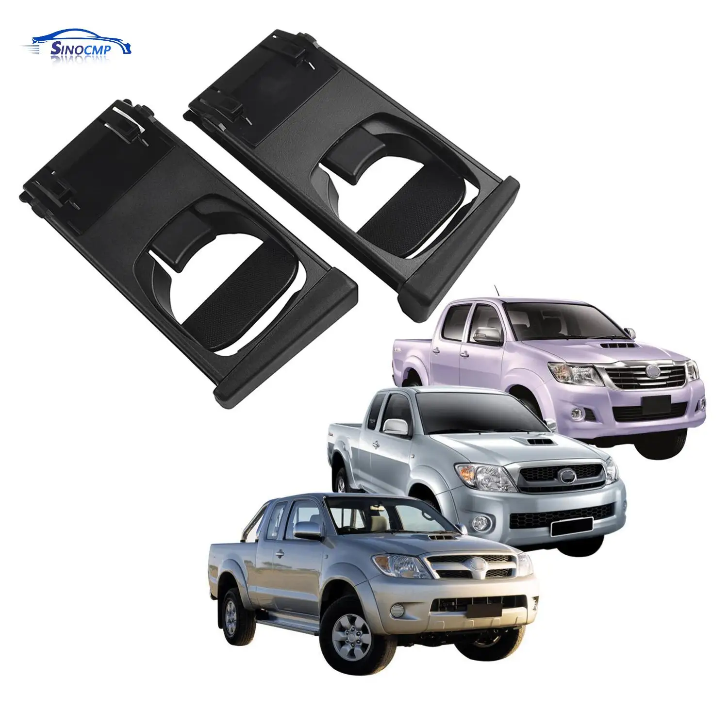 

1 Pair Cup Holder Correct Connector 55604-0K010 Black Plastic Car Parts For 2004-2015 Toyota Hilux Vigo SR Pickup Fortuner