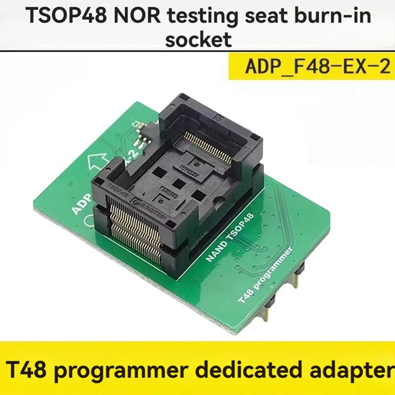 Adaptador de programador TSOP48 NOR, toma de grabación de cables para enchufe de Chip T48 ADP F48 EX2 TSOP48-2